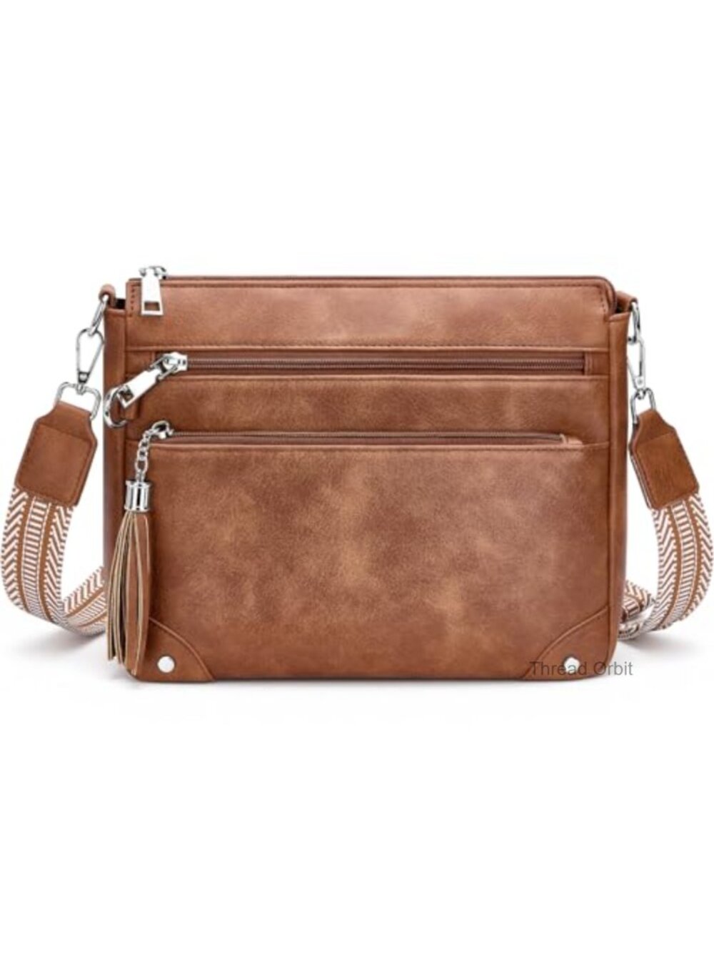 Anti Theft Crossbody Purse RFID Shoulder Bag with Tassel, Fits 11" Tablet